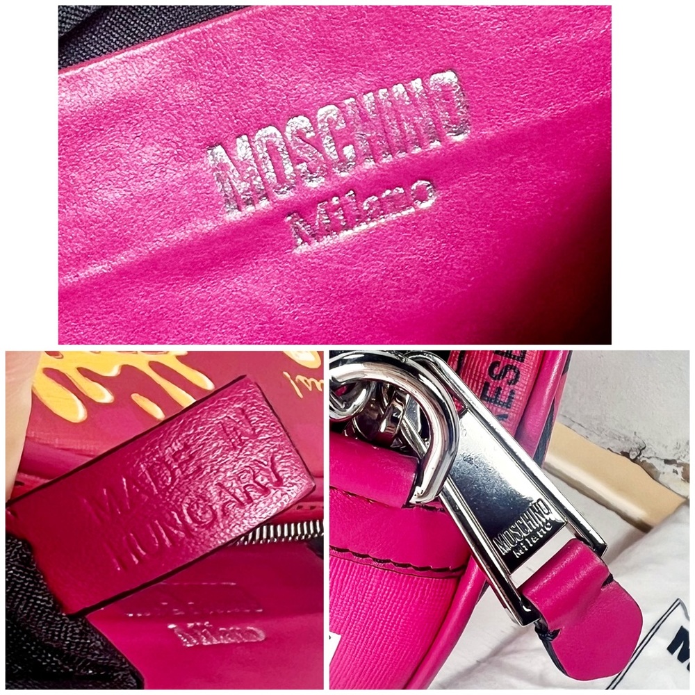 Moschino Couture Pink Coated Canvas Pop Art “Fruitblast” Crossbody Bag - Picture 10 of 10